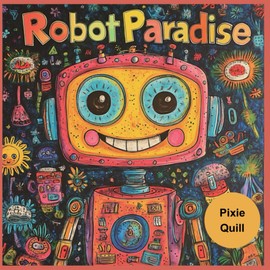 Robot Paradise Coloring Book: Playful Coloring Book for Kids & Adults - Therapeutic Fun with Easy-Line Art, Relaxing Creative Activity