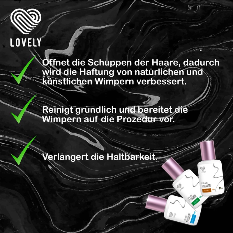 LOVELY Primer for Eyelash Extension – 15 ml, Coconut |
