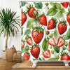ASDCXZ Strawberry Shower Curtain 180 x 200 cm, Spring Summer