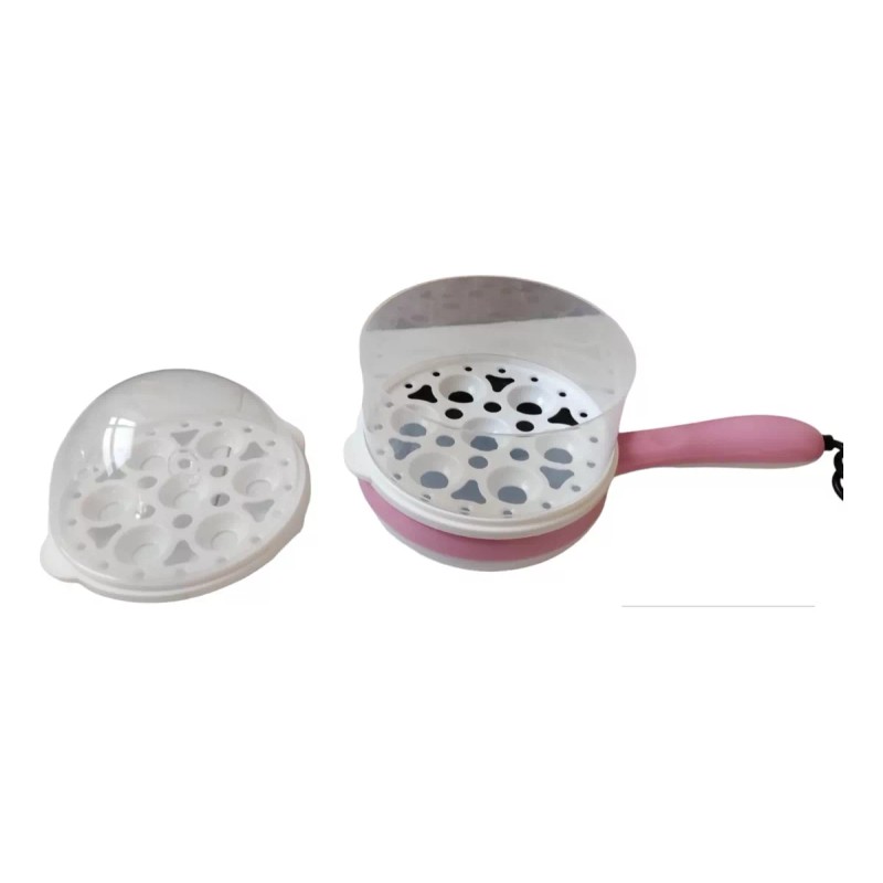 Cuher Mini Sárten Hervidor De Huevos Eléctrico Doble Piso