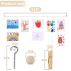 KLOGTSIND Kids Art Display Wall Decor, Wooden Beads Garland Frame