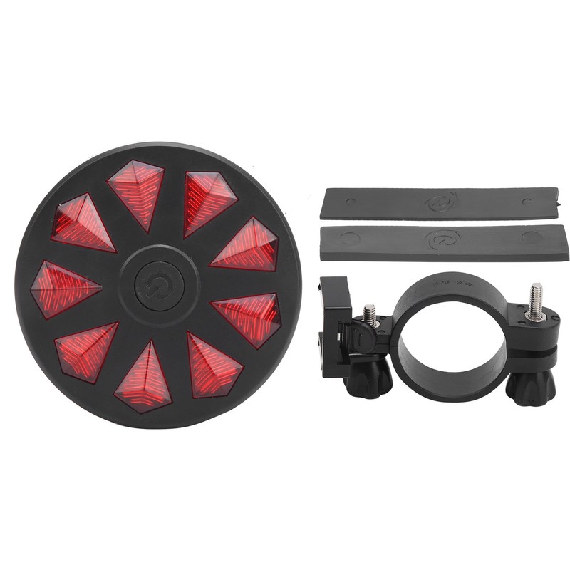 Bike Taillight Red Diamond Pattern Bicycle Safe Warning Flashing Riding