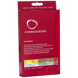 Connoisseurs Gold Jewellery Polishing Cloth | Ultrasoft Jewellery Cleaning Cloth to Clean, Buff & Restore Shine - 100% Cotton Fiber - 28 x 35cm