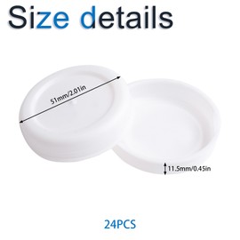 INCREWAY 24PCS Cardboard Shipping Tube End Caps 51mm Mailing Tubes Plastic Protective End Caps Plastic White End Caps for Kraft Mailing Tubes