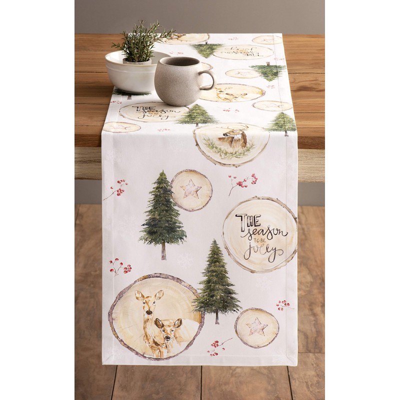 Maison d'Hermine Thanksgiving / Christmas Table Runner, 100% Cotton, 50