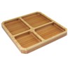 Bamboo Divided Plates - 9" x 9" - 2 Plates