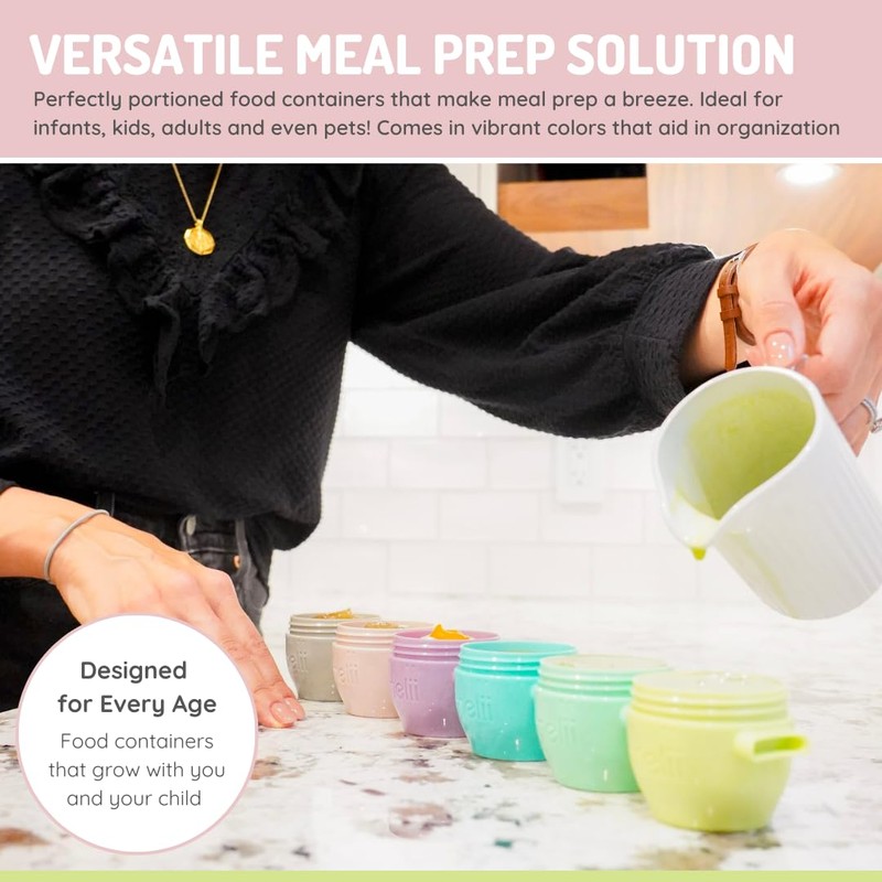 melii Snap & Go Baby Food Storage Containers with lids,