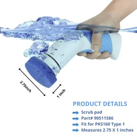 90511586 Power Scrubber Scrub Pad Fits for Black & Decker PKS160 Part# 90511586 (Blue) (3)