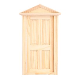 1:12 Scale Miniature Wooden Door DIY Simulation Fairy Doll House Steepletop Mini Dollhouse Furniture Accessories for Educational Kids Gift Boys and Girls