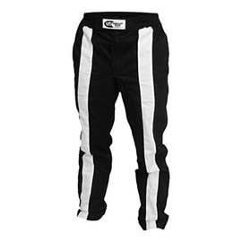 K1 Race Gear Triumph 2 Single Layer SFI-1 Proban Cotton Fire Pants (Black/White, XX-Small)