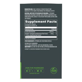 Creatine Capsules with AstraGin Muscle Growth, Strength & Endurance Support Post-Workout Recovery, Enhanced Absorption, Energy & Focus Creatine Monohydrate 120 ct 30 Servings