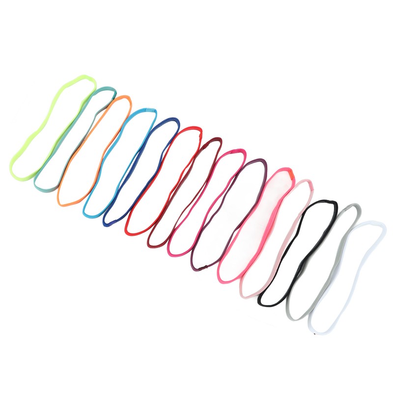 14PCS Workout Headband Polyester Cotton Non Slip Breathable Head Sweat