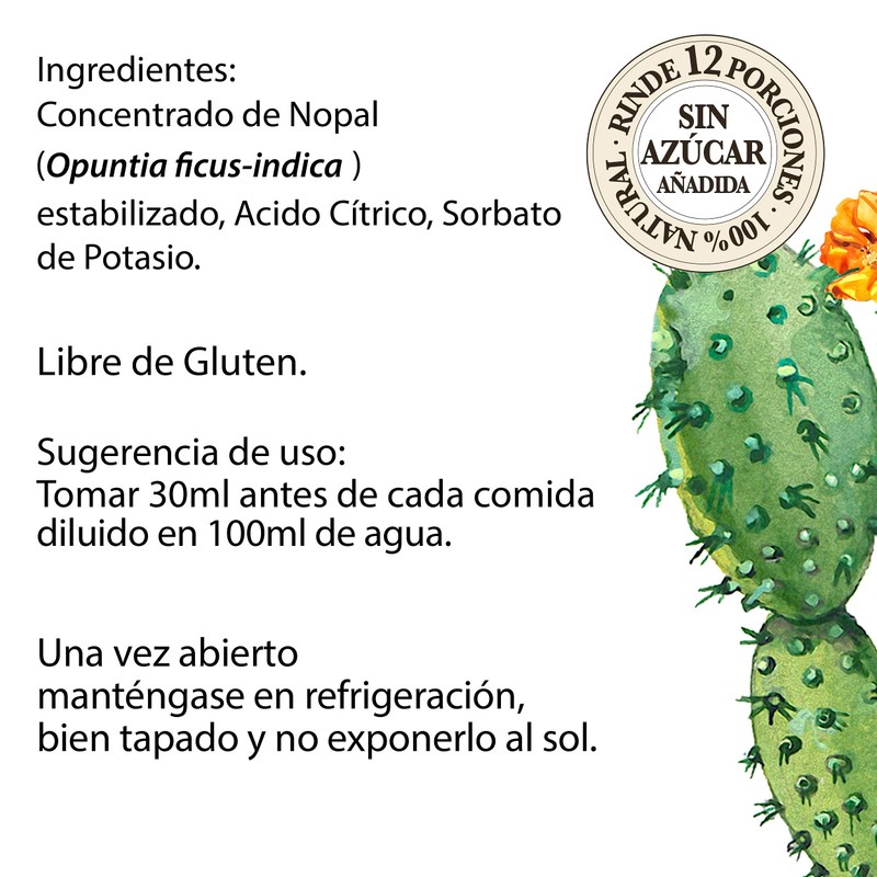CONCENTRADO DE NOPAL COMESTIBLE