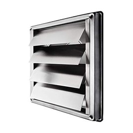 calimaero VKE 4" Inch Stainless Steel External Air Vent Louvre Gravity Flap Grille