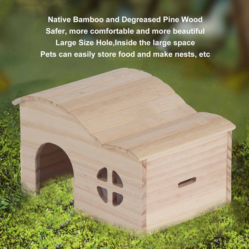 Wooden Hamster House Bite Resistant Large Space Bottomless Small Pet