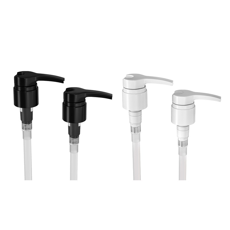 Shampoo/Conditioner Pumps, 4 Pack, for 1 Liter Bottles, 28/410 (Black/White)
