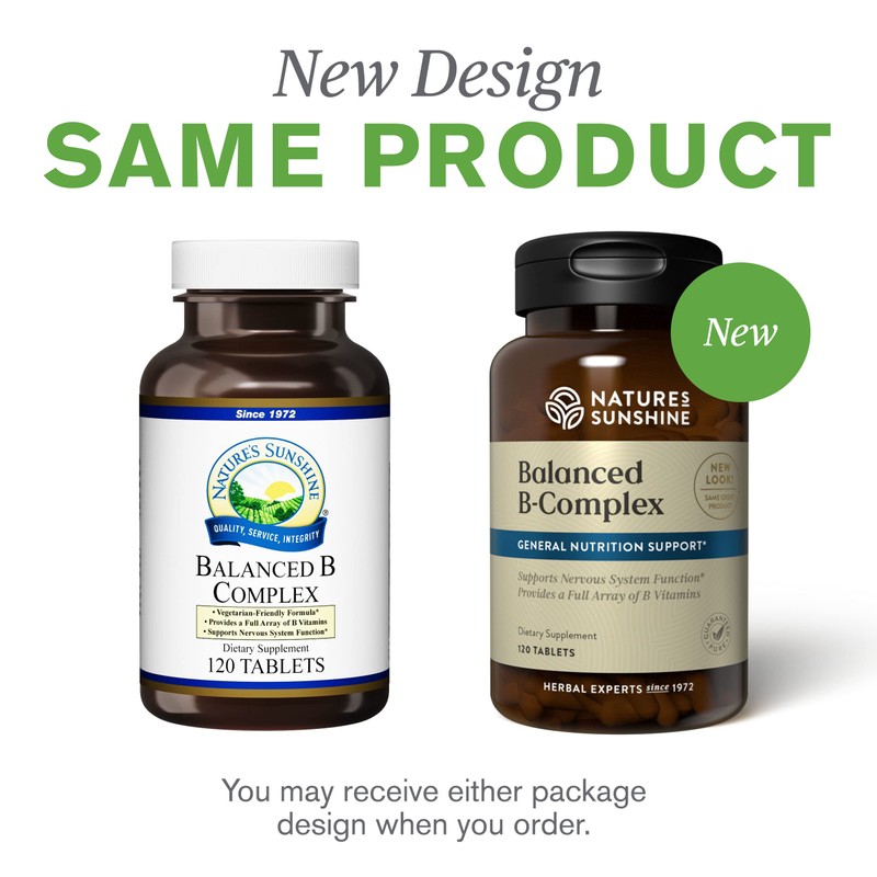 Nature's Sunshine Balanced B Complex, 120 Tablets | B Complex