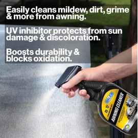 Walex RV Awning Cleaner - Safe for Vinyl & Fabric, Dissolves Tough Stains, Mold, Mildew, Dirt, Bird Droppings & More; Extends Awning Lifespan for RVs, Campers, Trailers & Motorhomes, 1 Gallon