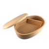 Maruju Beech Hollow Out Lunch Box, Oval with Band