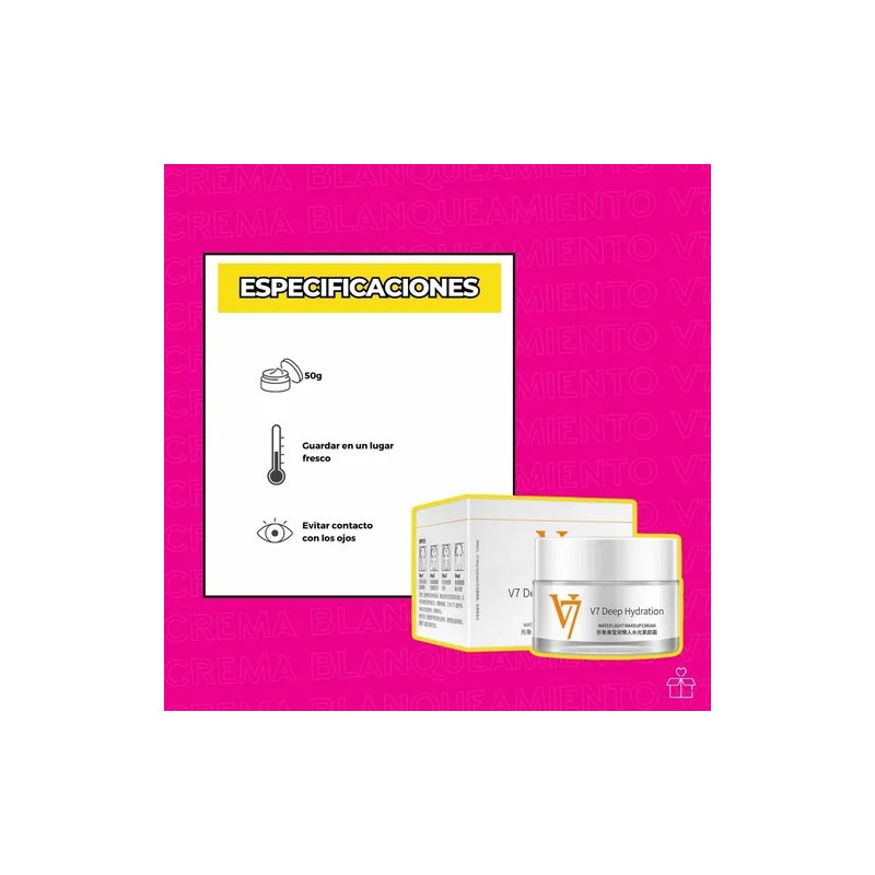 Crema Bioaqua Hidratación Profunda + Blanqueamiento V7 Deep Hydration And