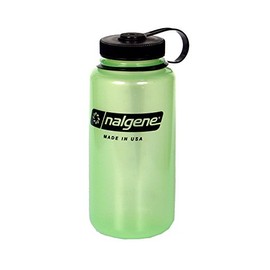 Nalgene Tritan Wide Mouth BPA-Free Water Bottle, Glows Green, 1 Quart, 32 oz