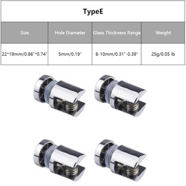 4pcs Glass Shelf Brackets Adjustable Glass Shelf Brackets Adjustable Glass Shelf Bracket Zinc Alloy Wall Mount Glass Support for 8-10mm Thick Shelf Brackets
