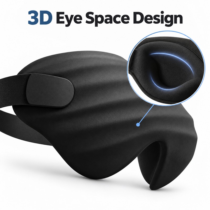 3D Contoured Sleep Eye Mask for Sleeping & Travel –