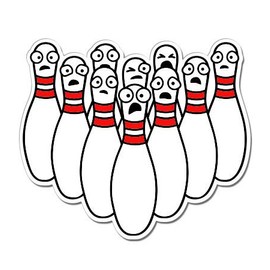 GT Graphics Bowling Pins - Vinyl Sticker Waterproof Decal