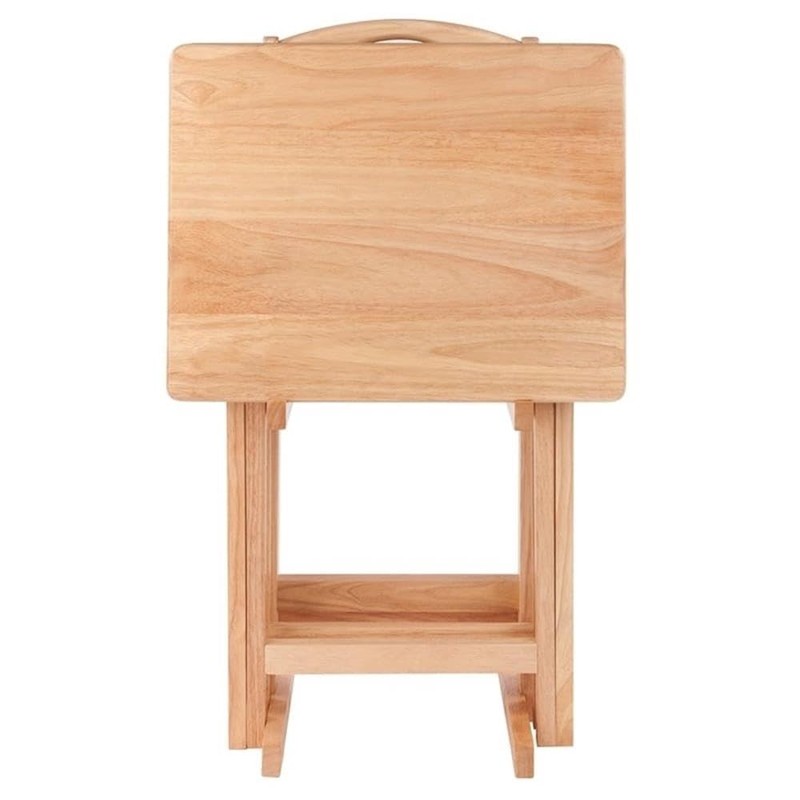 Pemberly Row 5-Piece Transitional Solid Wood TV Table with Stand