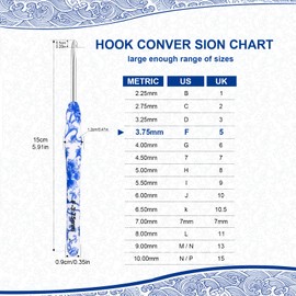 Crochet Hook for Arthritic Hands, Ergonomic Soft Grip Handle, Extra Long  Knitting Needles Rubber Handle Hook Crochet Needle for Beginners, Mothers Day Gifts (3.75mm)