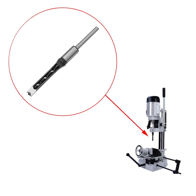 Rrina 1/2 inch Square Hole Drill Bit Hollow Chisel Mortise