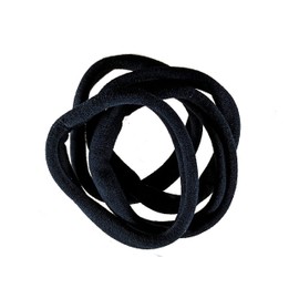 Extra Large Black Jersey Endless Snag Free Hair Bobbles Elastics for Women Girls by Glitz4Girlz