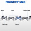Haojili 16 Inch Chainsaw chain 3/8" LP Pitch .050" Gauge