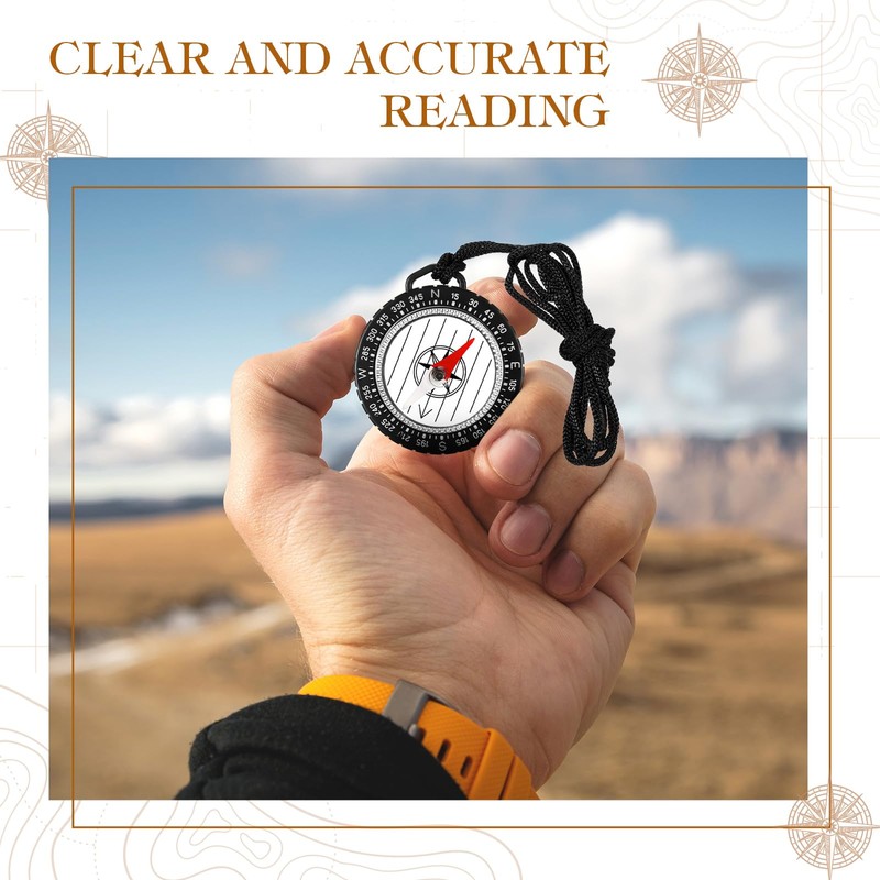 Gulfmew Navigation Compass with Lanyard Orientation Compass Outdoor Compass in
