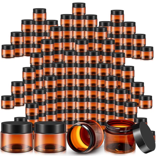 SATINIOR 100 Pcs Plastic Jars with Lids Small Containers Lids