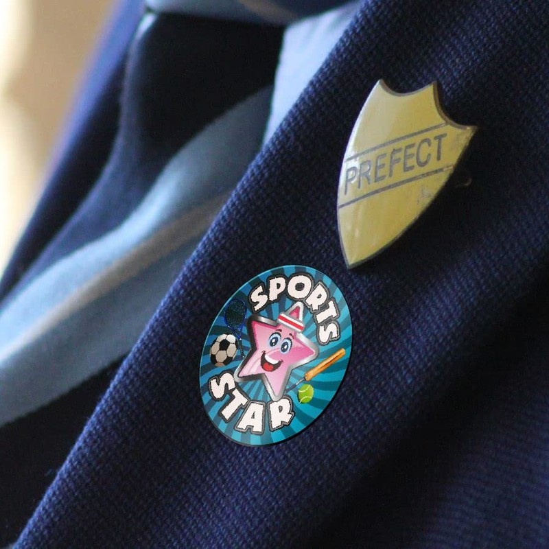 144 Sports Star - 30mm - Glossy Reward Stickers for