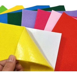 Felt Sheet for Scratches/Scrips, Ultra Lightweight, Protective Sheet, Sticker Type, Freely Cut to Use, 11.8 x 8.3 inches (30 x 21 cm), 10 Color Set