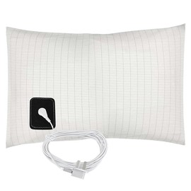 LengSuaa Earthing Grounding Pillowcase, Native Cotton Earthing Mat for Better Sleep Healthy, Grounding Pillowcase with UK Cord (51x76cm)