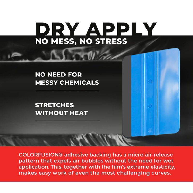 ColorFusion PPF by VViViD, Matte Black Dry Apply PPF Vinyl