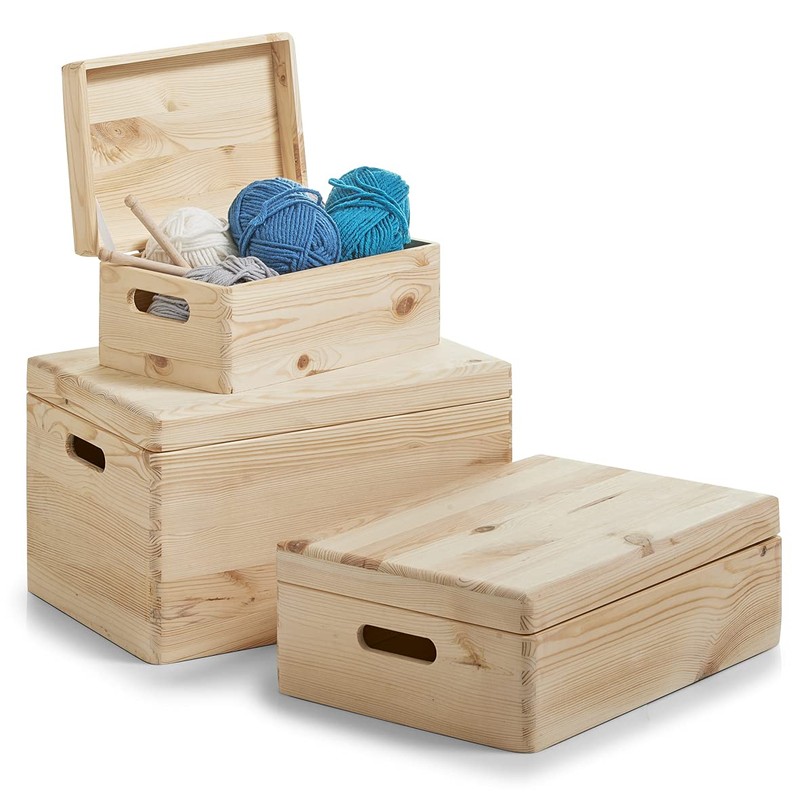 Zeller 13150 All-Purpose Box with Lid Pinewood 30 x 20