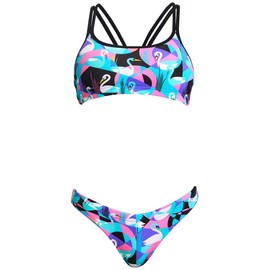 Funkita Girls' Bikini Set Criss Cross Swan Around, Swan Around