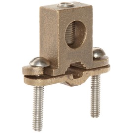 Morris Products Heavy Duty Ground Clamp – For Connecting Grounding Conductor to Water Pipes, Copper Tubing, Rebar, Ground Rods – 1/2- 1” Water Pipe, Ground Rod Range, 8-4/0 Wire Range, (91610)