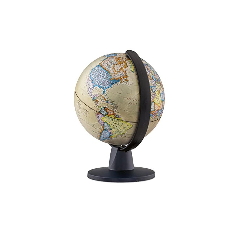 Waypoint Geographic GeoClassic Globe, 6” Ready-to-Assemble Antique Ocean World Globe,