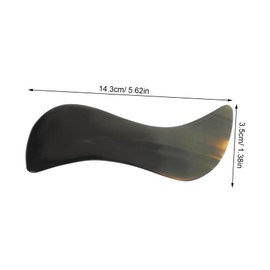 SAFIGLE 14cm Buffalo Horn Gua Sha Scraping Board Curved Facial Massager Tool for Physical Skin Care Random Color