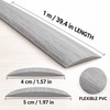 1M Self-Adhesive PVC Floor Transition Strip, 4cm Wood Grain Doorway