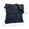 Gusti Veha Women's and Men's Leather Shoulder Bag Blue Leather,