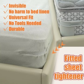 4 PCS Bed Sheet Corner Tightener Clips Non Slip Mattress Sheet Holder Locks ABS Fitted Sheet Fasteners for Twin Queen King Beds