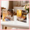 Vowcarol Acrylic 5x5 Picture Frame, Clear Two Sided Display, Free