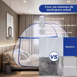 Pabellon mosquitero Mosquitero Pabellon Para Cama Tamaño Reina 200x180cm Azul