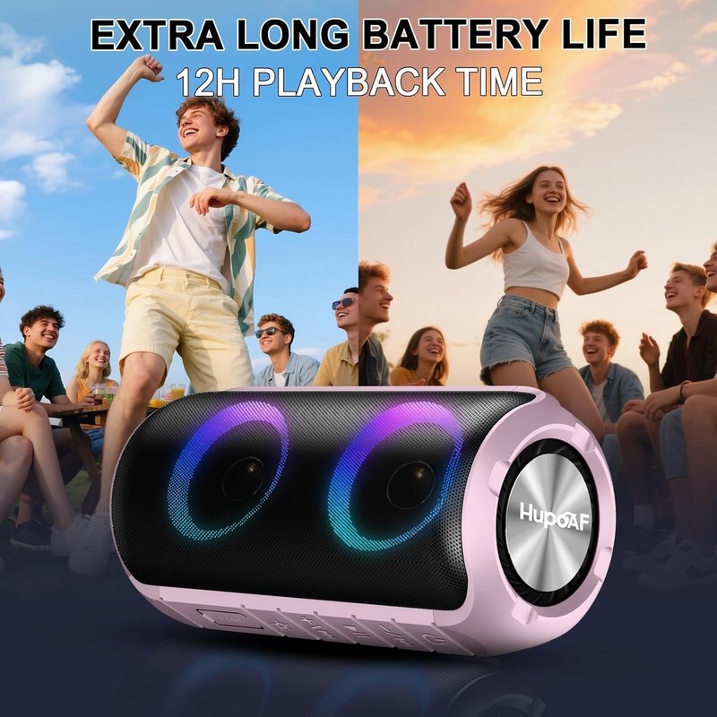 Hupoaf Bluetooth Speaker, 2026 New Portable Wireless Speaker with 6D